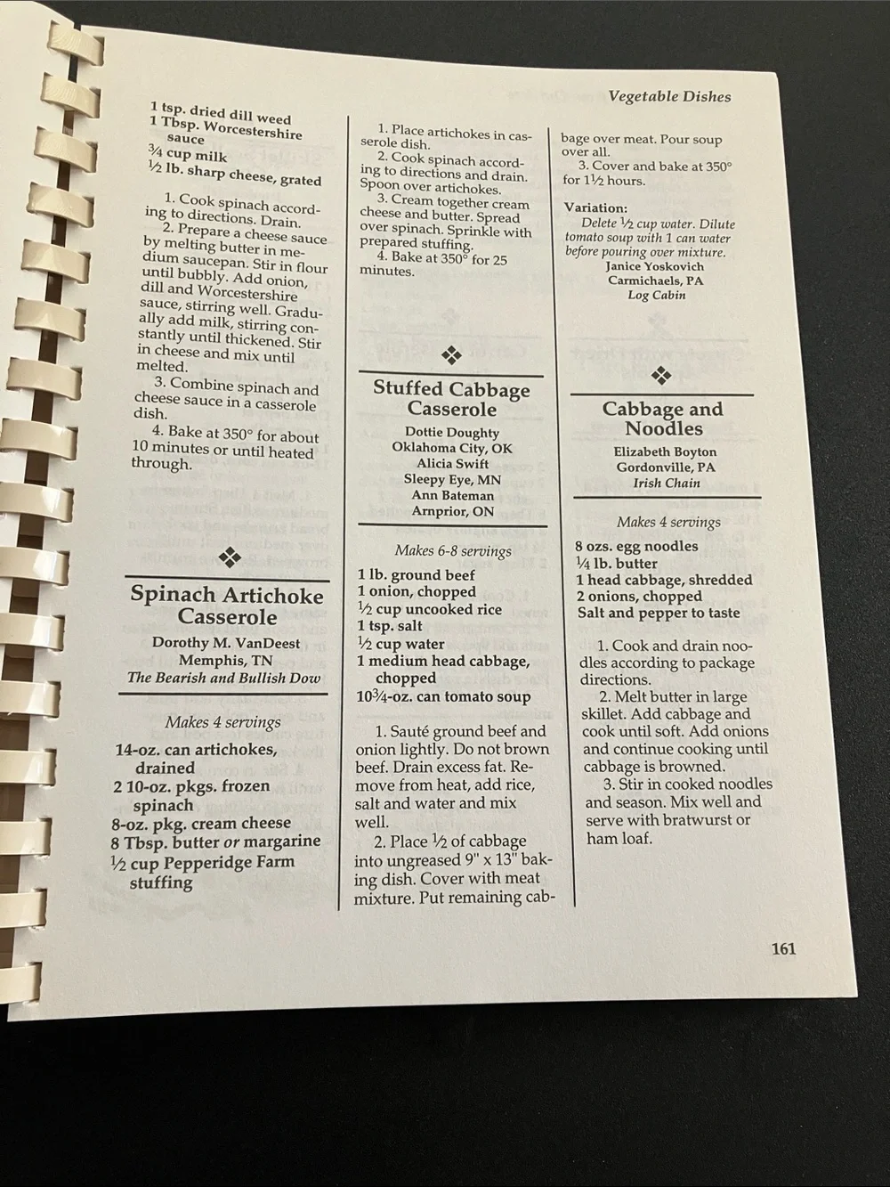 1992 Favorite Recipes from Quilters Spiral Bound Community Cookbook